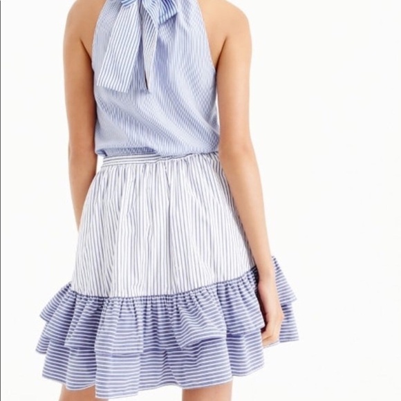 NWT J. Crew striped ruffled skirt - Picture 2 of 7